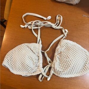 Zaful White Mesh Bikini Top
